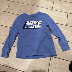 Nike Kids Long-Sleeve Logo Tee in Periwinkle Blue
